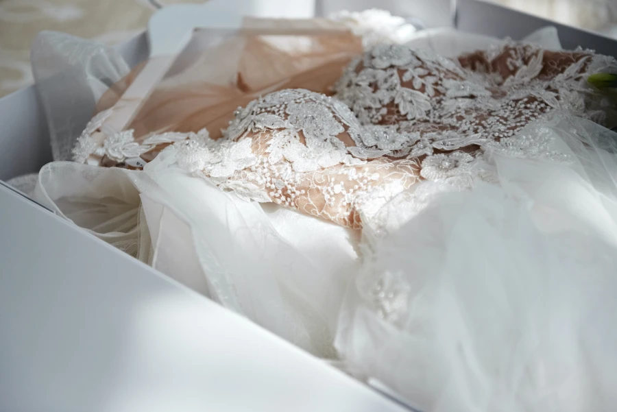 Wedding dress in a box